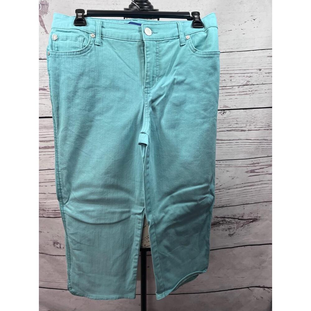 Bandolino Mandie Blue Capri Made In Jordan Womens Pants Size 8